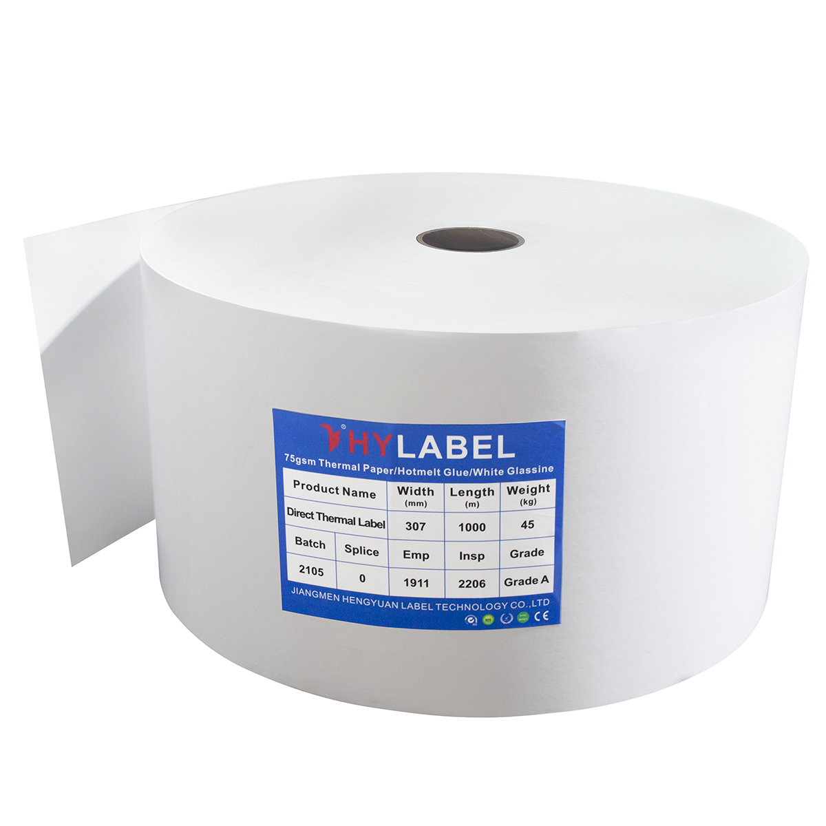 White 80gsm Coated Art Paper Hot Melt Adhesive Thermal Transfer Self