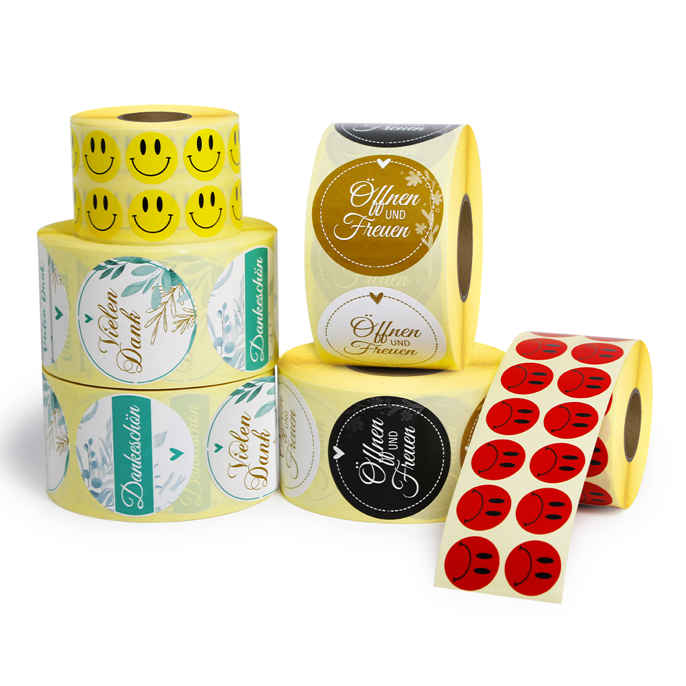 Thermal Transfer Label Customized Design Label Semi Glossy Label Roll Privete Logo Sticker